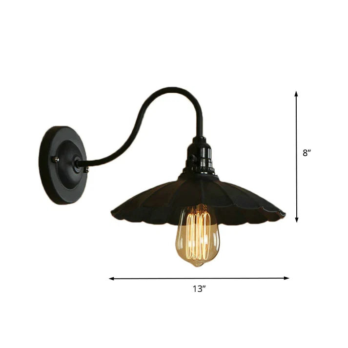 Black Retro Vintage Industrial Wall Lights Rustic Sconce Lamp Fixture~2676