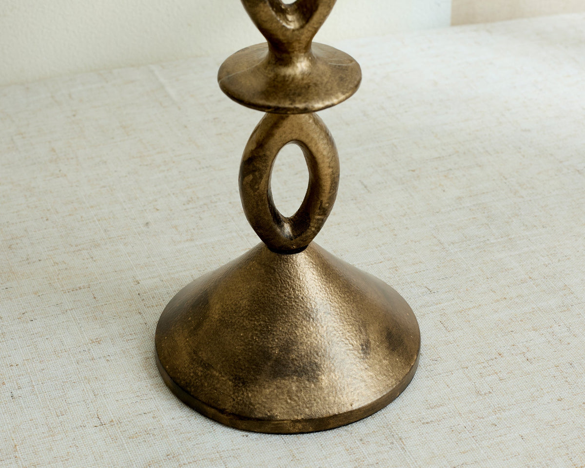 Cessna Gold Candle Holder Irregular Shape