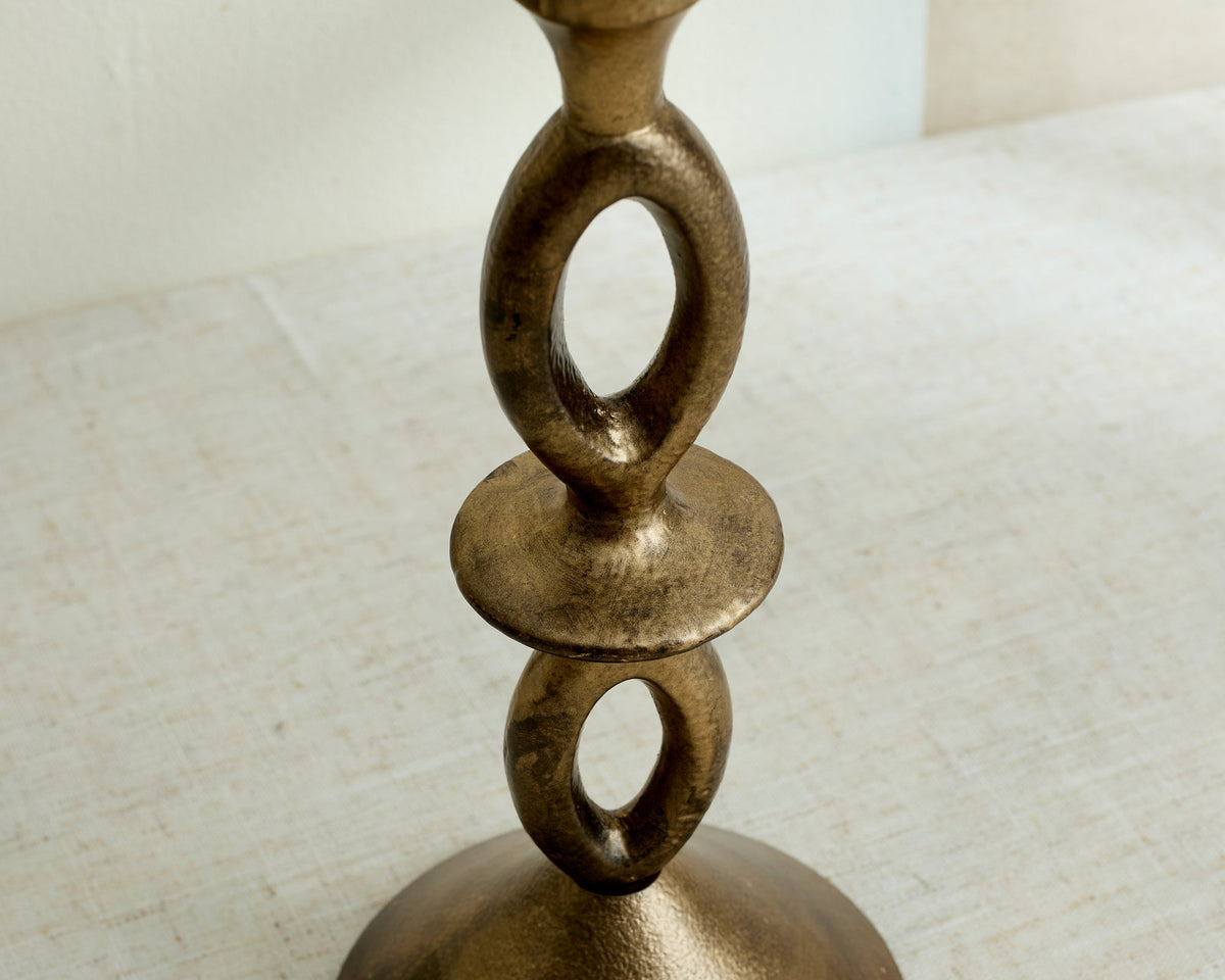 Cessna Gold Candle Holder Irregular Shape