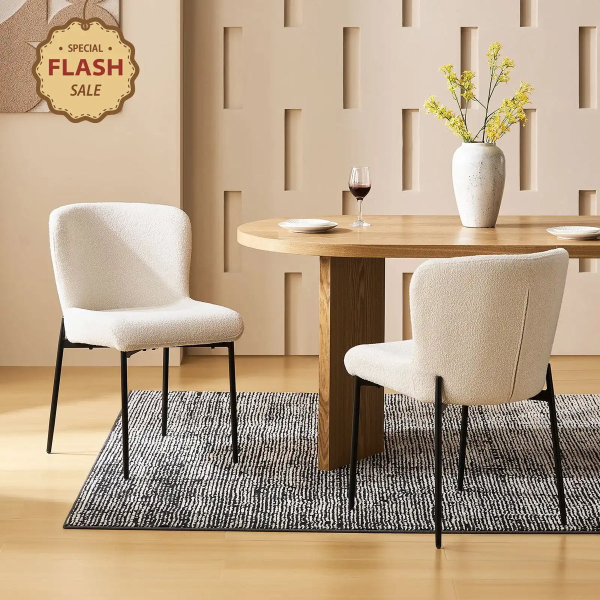 Celeste Boucle Dining Chair