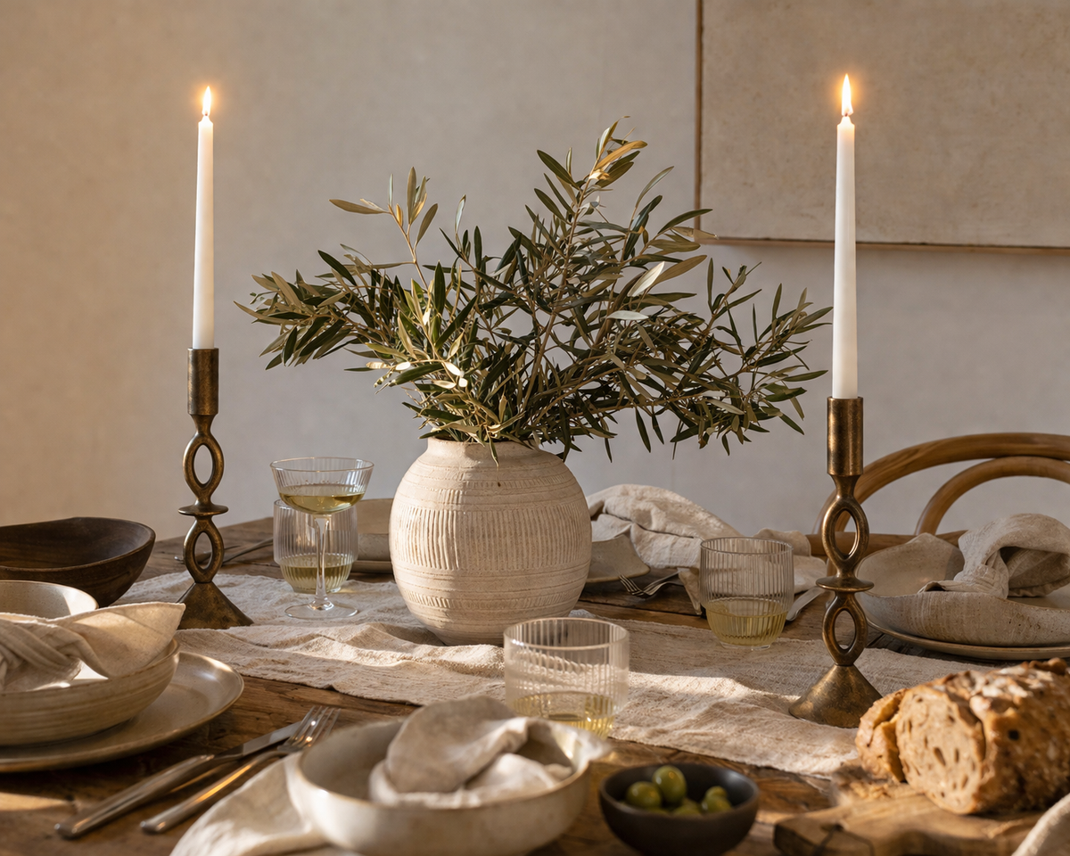Cessna Gold Candle Holder Irregular Shape