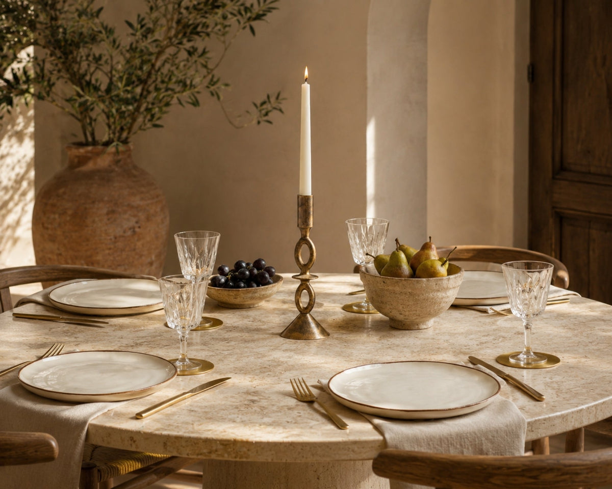 Cessna Gold Candle Holder Irregular Shape